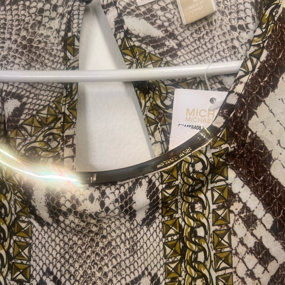 Michael Kors Snake Print Gold Chain Preowned SIZE L - Picture 2 of 5